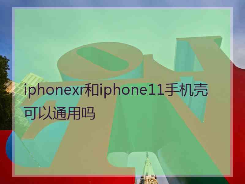 iphonexr和iphone11手机壳可以通用吗