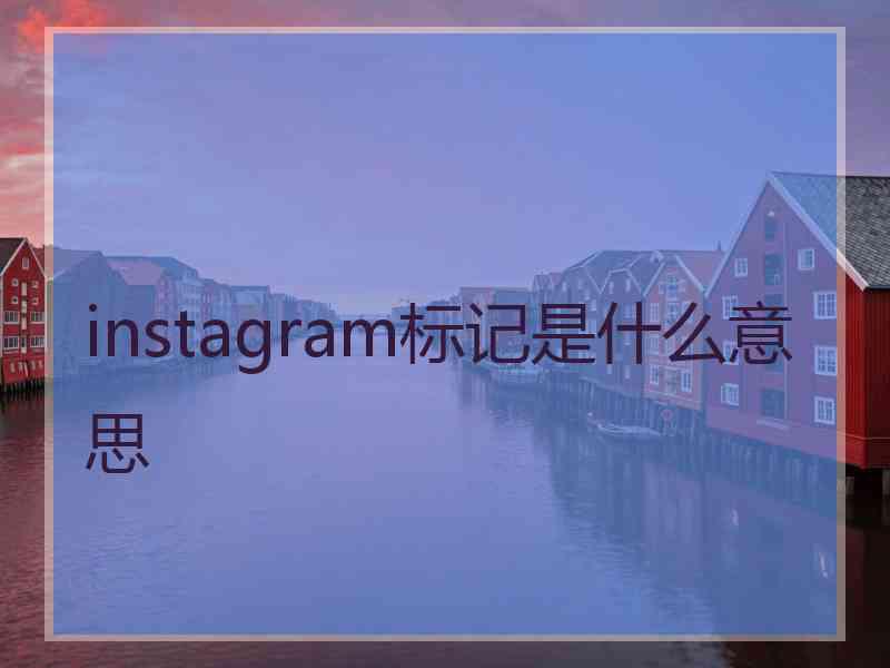 instagram标记是什么意思