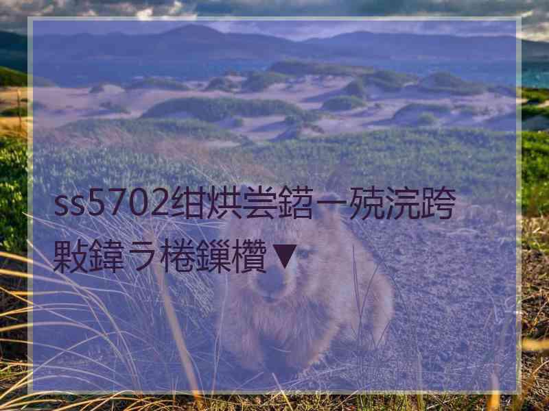 ss5702绀烘尝鍣ㄧ殑浣跨敤鍏ラ棬鏁欑▼