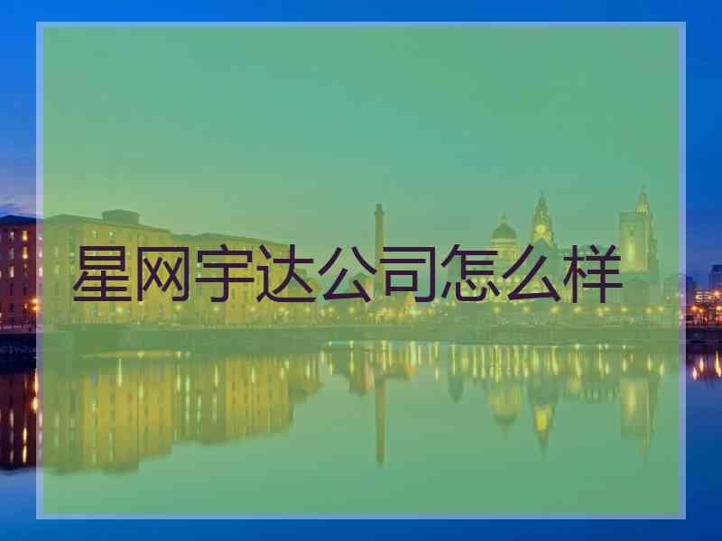 星网宇达公司怎么样