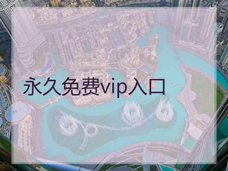 永久免费vip入口