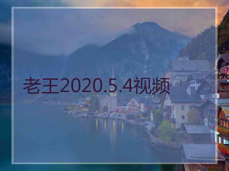 老王2020.5.4视频