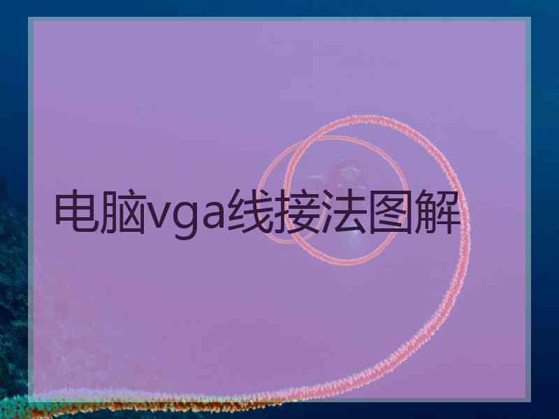 电脑vga线接法图解