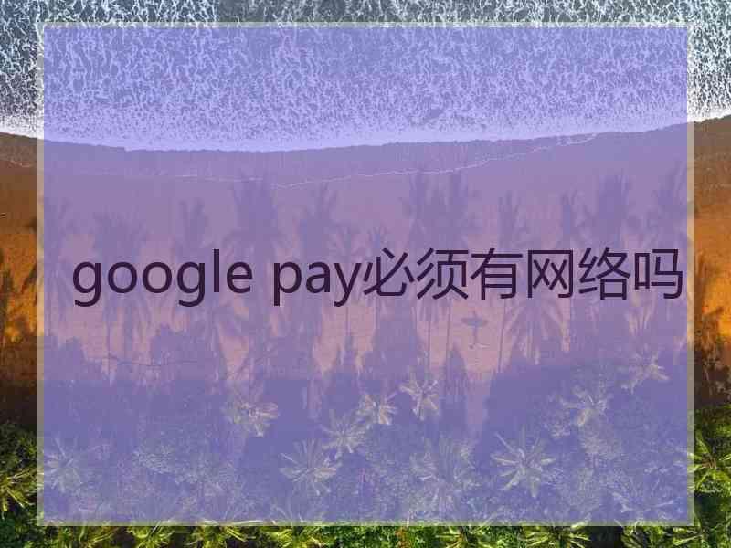 google pay必须有网络吗