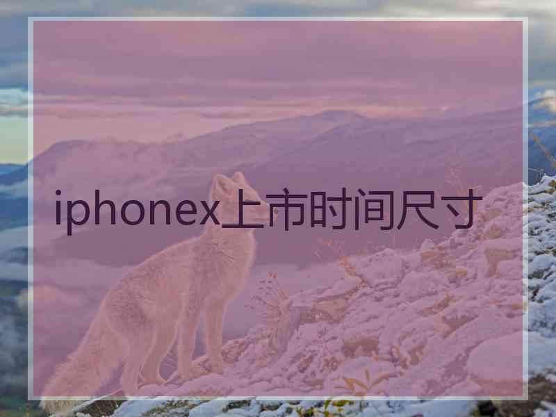 iphonex上市时间尺寸