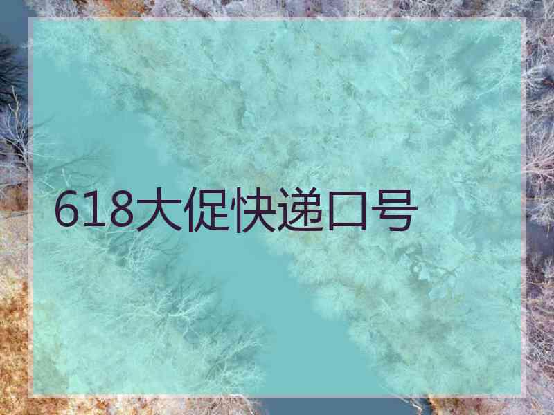 618大促快递口号