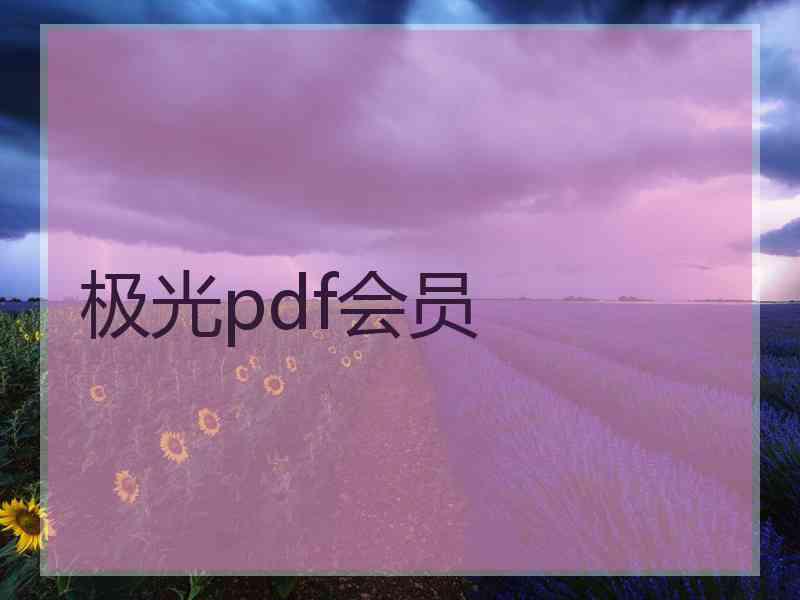 极光pdf会员