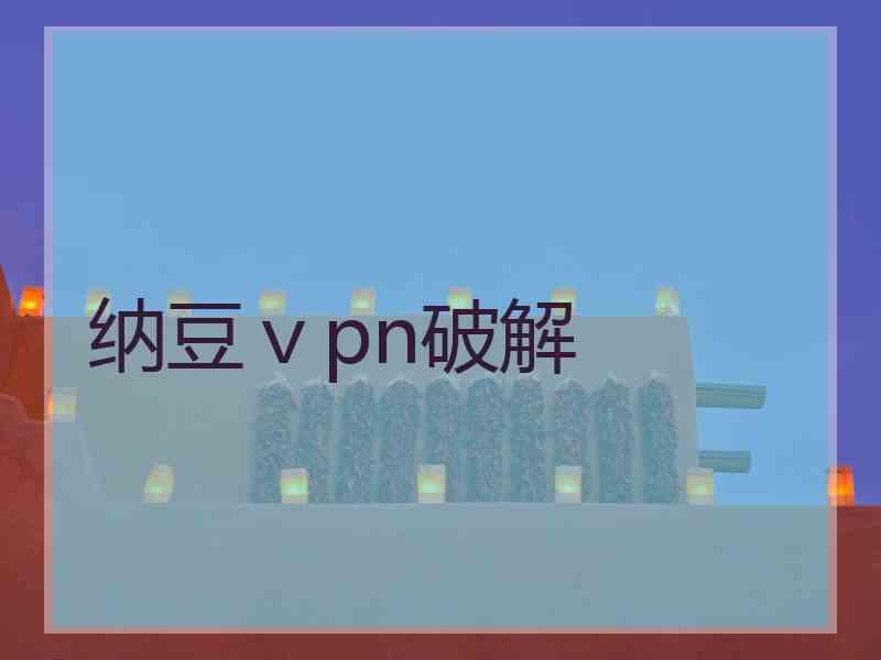 纳豆ⅴpn破解