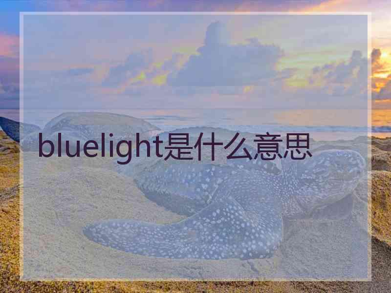 bluelight是什么意思