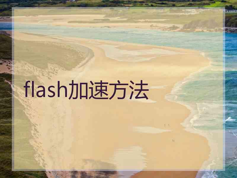 flash加速方法