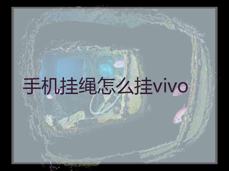 手机挂绳怎么挂vivo