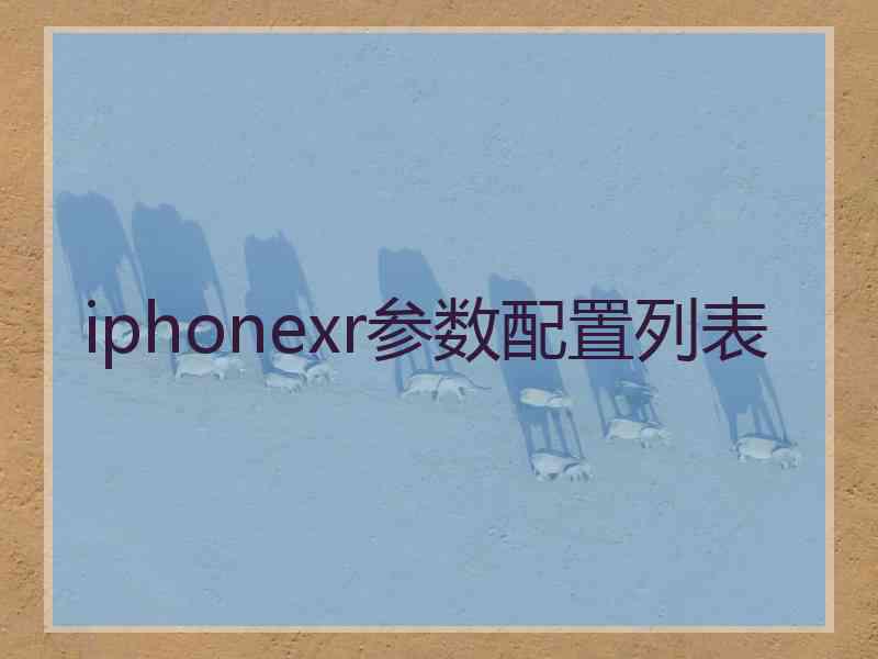 iphonexr参数配置列表