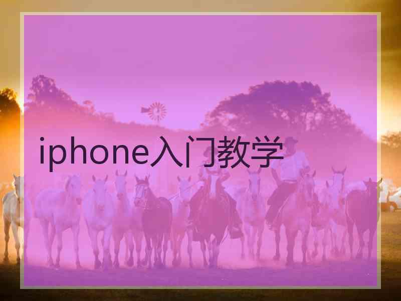 iphone入门教学