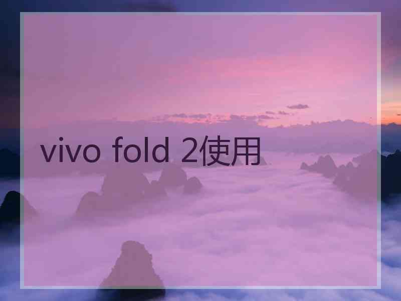 vivo fold 2使用