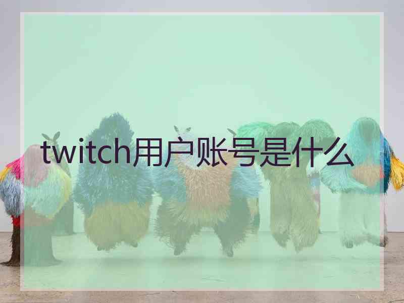 twitch用户账号是什么