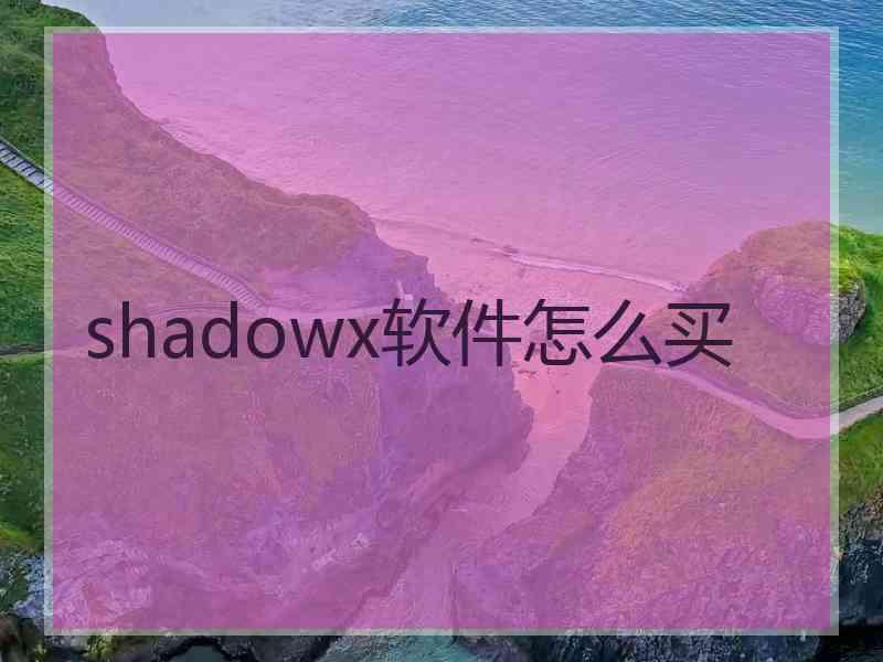 shadowx软件怎么买