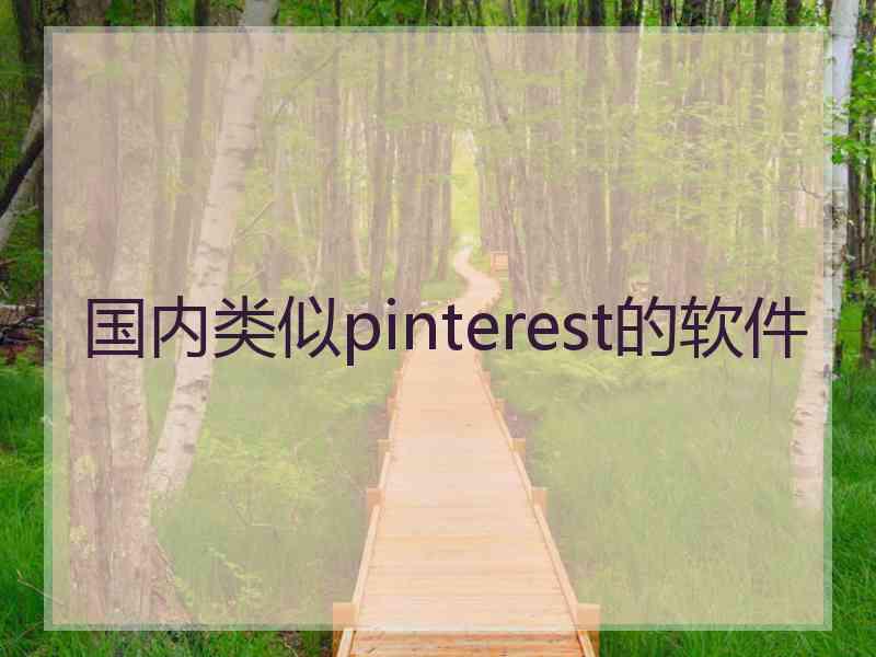 国内类似pinterest的软件