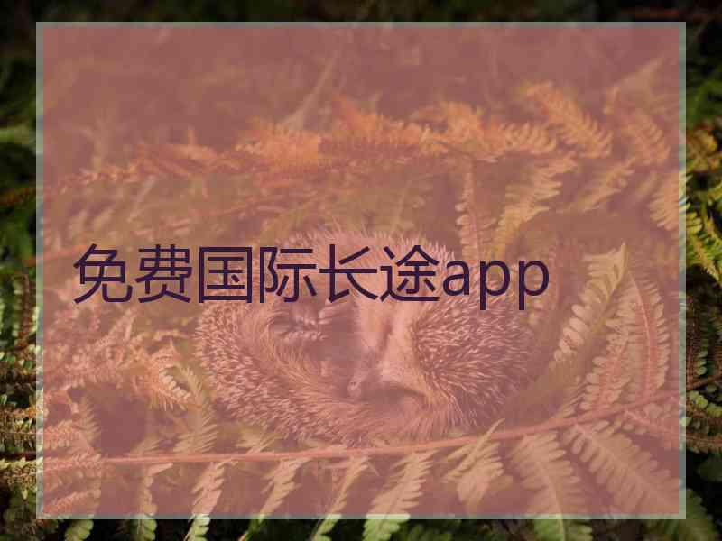 免费国际长途app