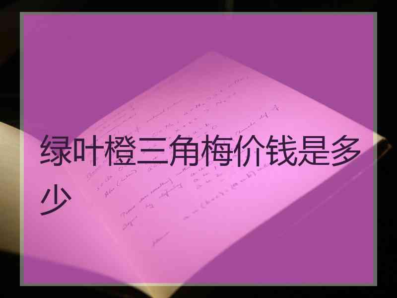 绿叶橙三角梅价钱是多少