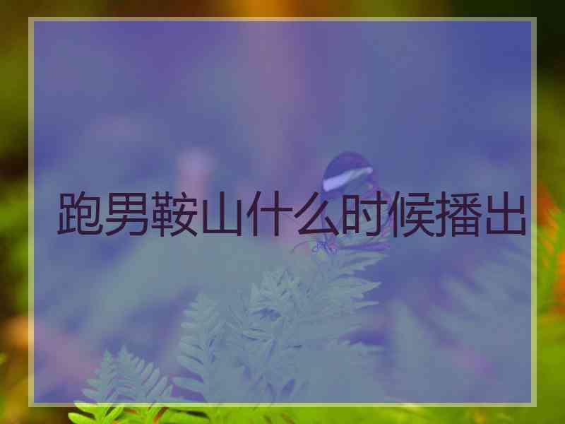 跑男鞍山什么时候播出