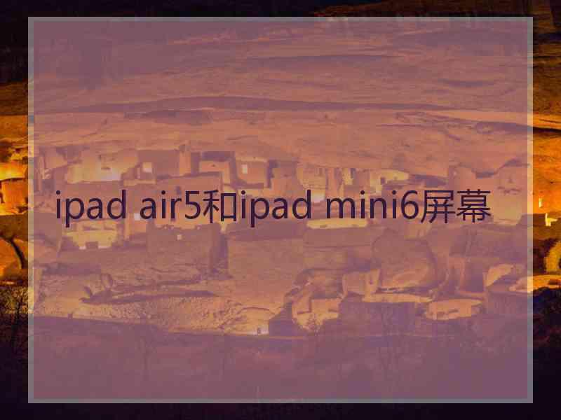 ipad air5和ipad mini6屏幕