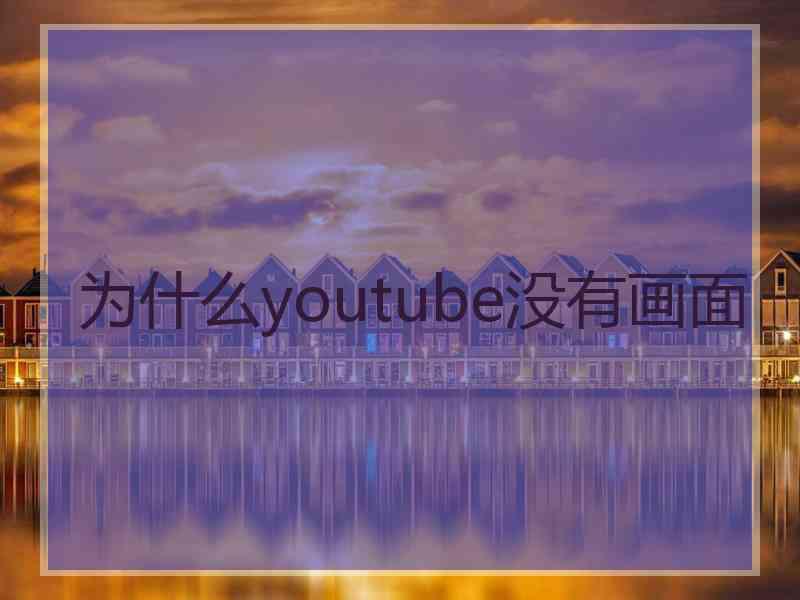 为什么youtube没有画面