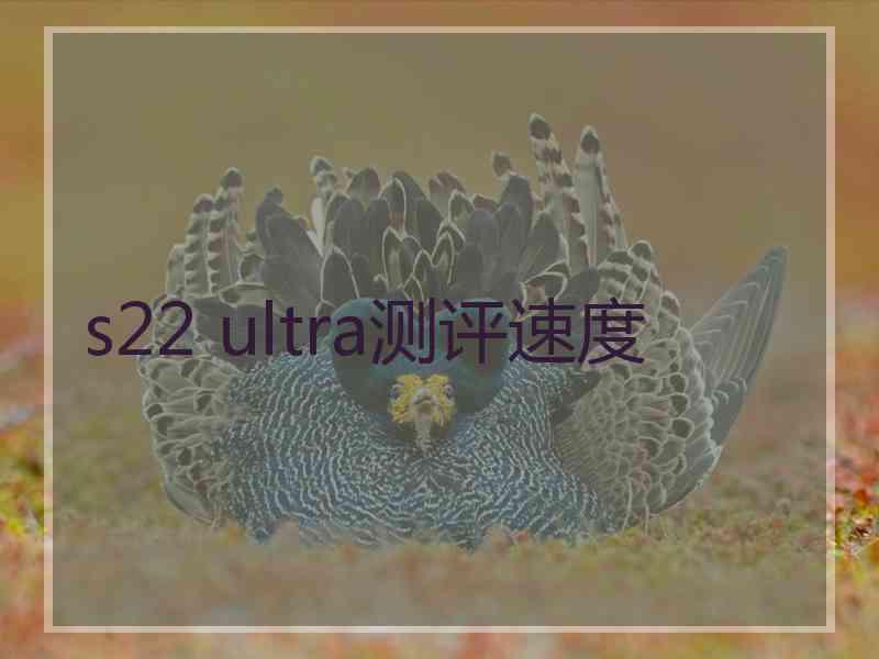 s22 ultra测评速度