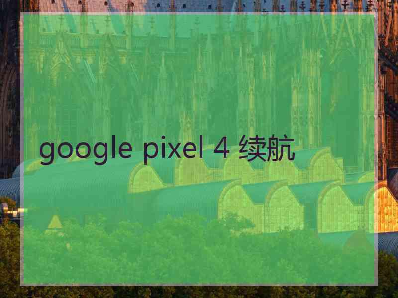 google pixel 4 续航