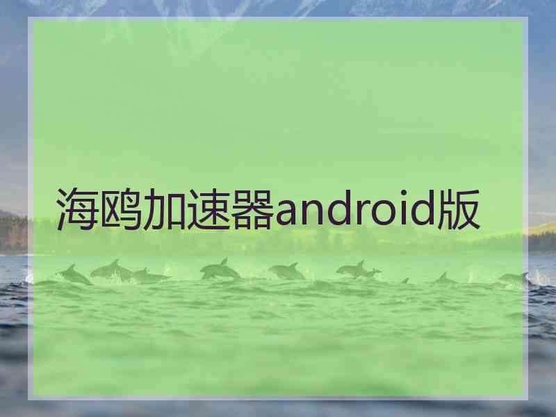 海鸥加速器android版