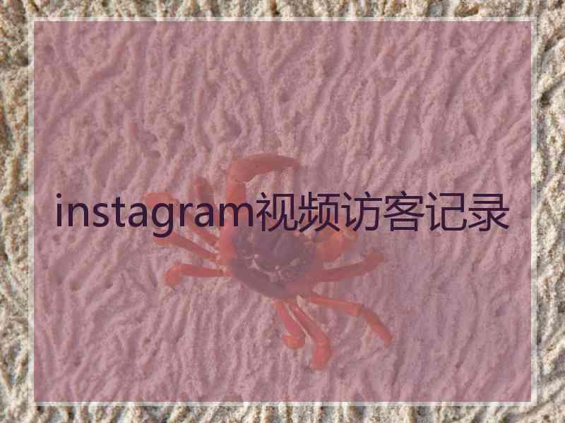 instagram视频访客记录