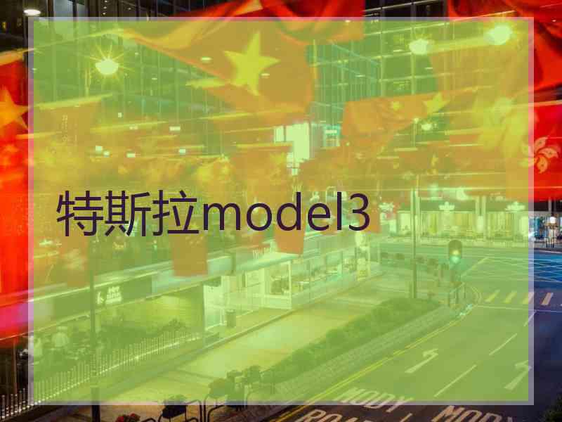 特斯拉model3