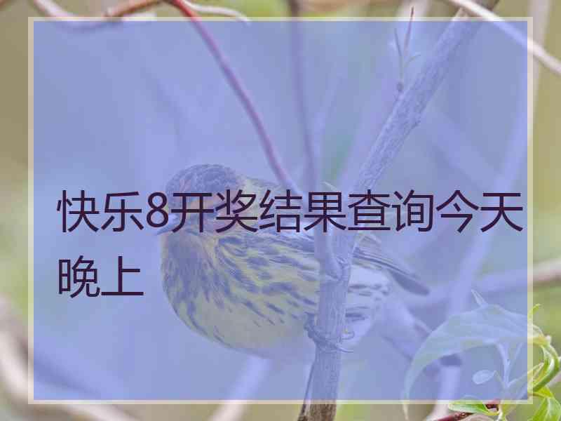 快乐8开奖结果查询今天晚上