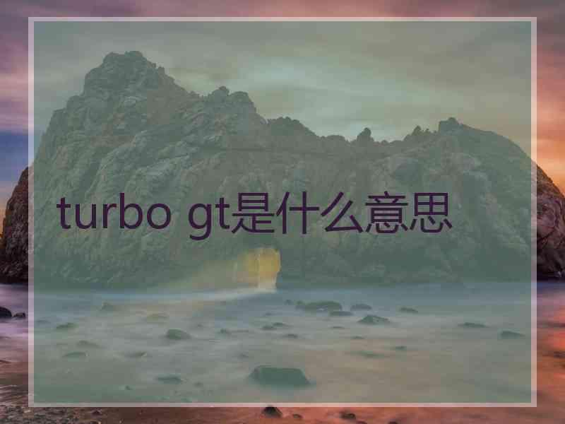 turbo gt是什么意思