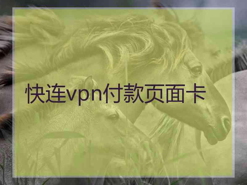 快连vpn付款页面卡