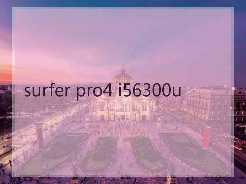 surfer pro4 i56300u