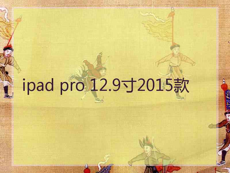 ipad pro 12.9寸2015款