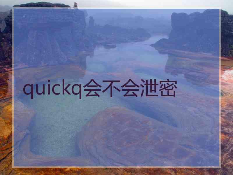 quickq会不会泄密