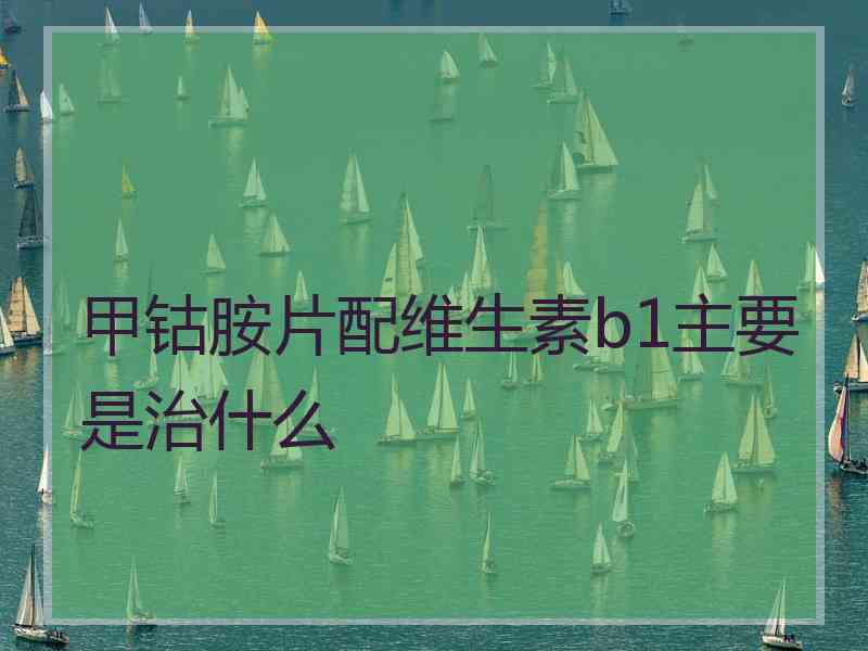 甲钴胺片配维生素b1主要是治什么