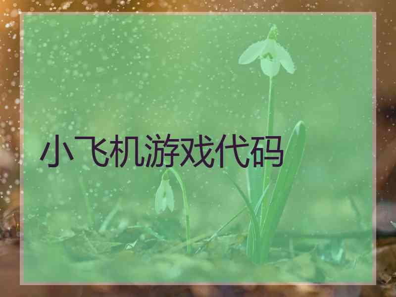 小飞机游戏代码