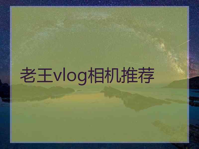 老王vlog相机推荐