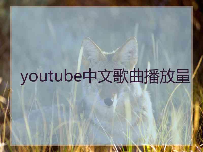 youtube中文歌曲播放量