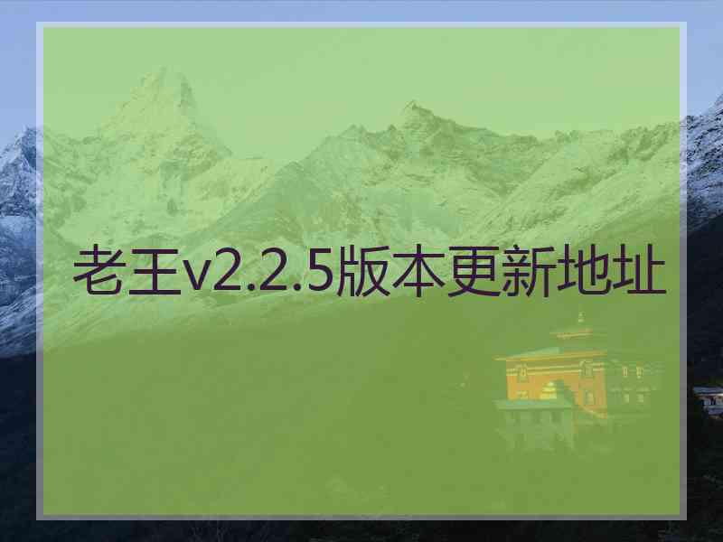 老王v2.2.5版本更新地址