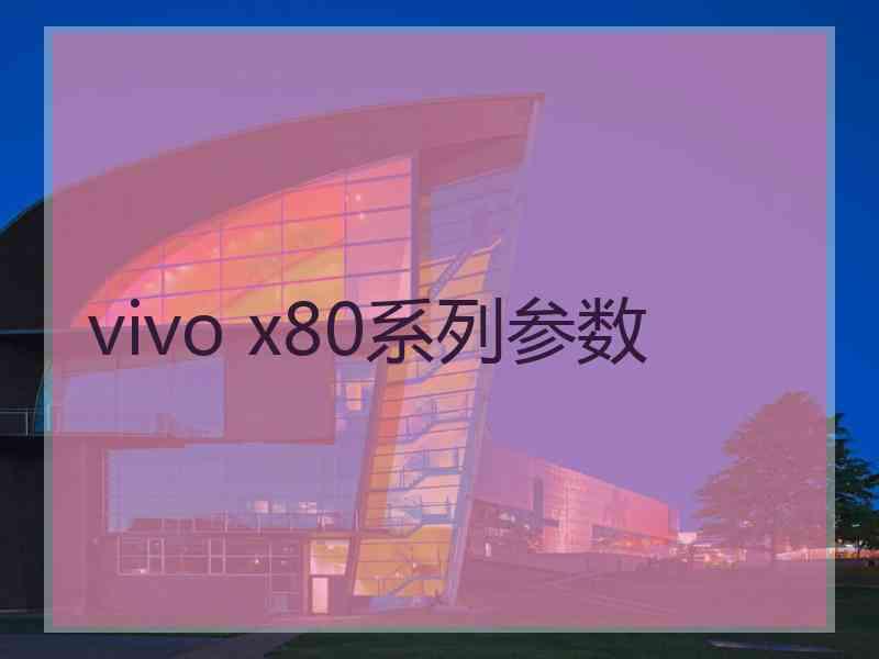 vivo x80系列参数