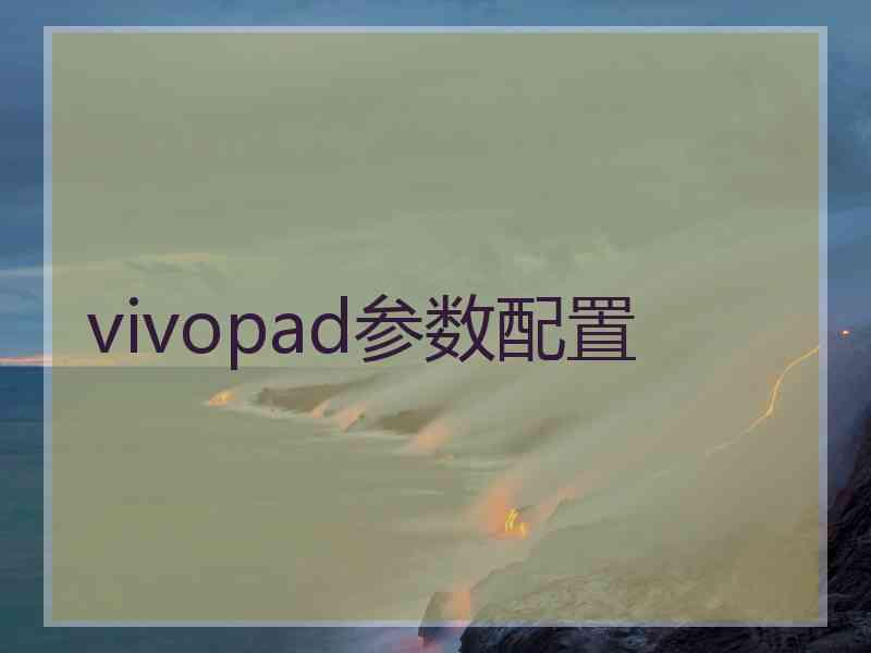 vivopad参数配置