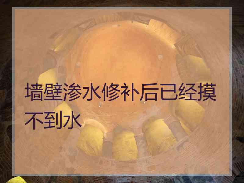 墙壁渗水修补后已经摸不到水