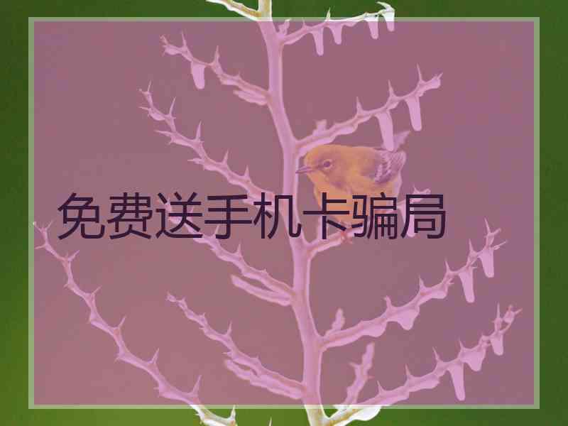 免费送手机卡骗局