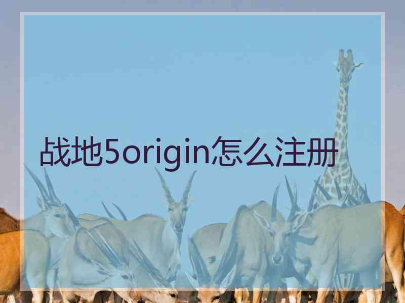 战地5origin怎么注册