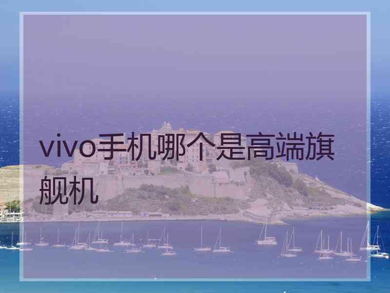 vivo手机哪个是高端旗舰机