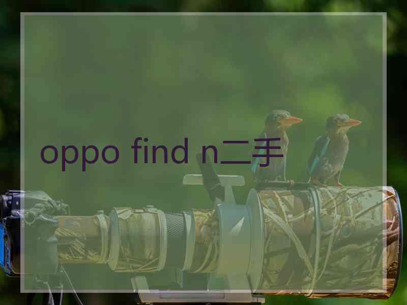 oppo find n二手