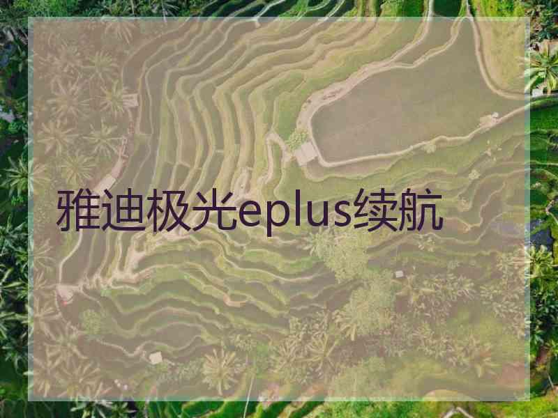 雅迪极光eplus续航